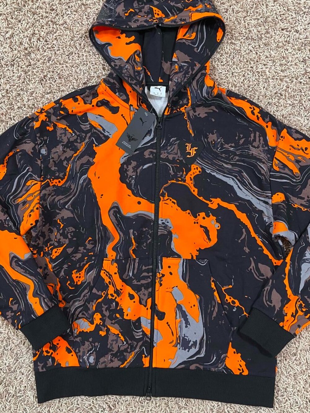 PUMA x LaFrancé Heem Era Men's Allover Print Zip-Up Hooded Jacket, Size M (New)